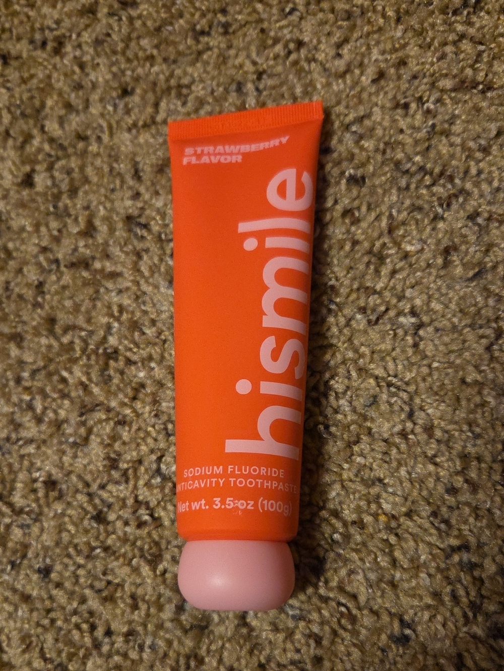 hismile Strawberry Flavor Anticavity Toothpaste - Orange